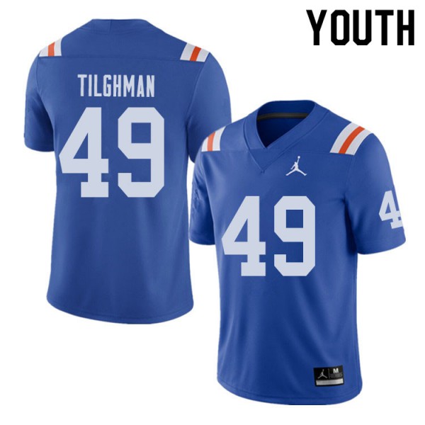 Jordan Brand Youth #49 Jacob Tilghman Florida Gators Throwback Alternate College Football Jerseys